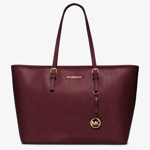 MICHAEL Michael Kors Handbags - Michael Kors Jet Set Leather Computer Tote